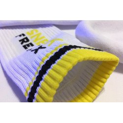 SneakFreaxx Chaussettes STINKY SOXX Blanc-Jaune